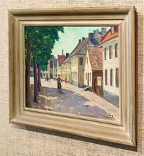 Load image into Gallery viewer, &#39;Street Scene with Bicyclist&#39; by Carl Oscar Larsson