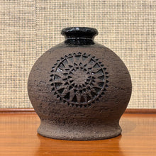 Load image into Gallery viewer, Rounded vase with sunburst motif by Inger Persson for Rörstrand