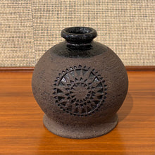 Load image into Gallery viewer, Rounded vase with sunburst motif by Inger Persson for Rörstrand