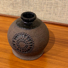 Load image into Gallery viewer, Rounded vase with sunburst motif by Inger Persson for Rörstrand