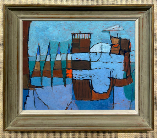 'Cubist Harbour Scene' by Sune Skote