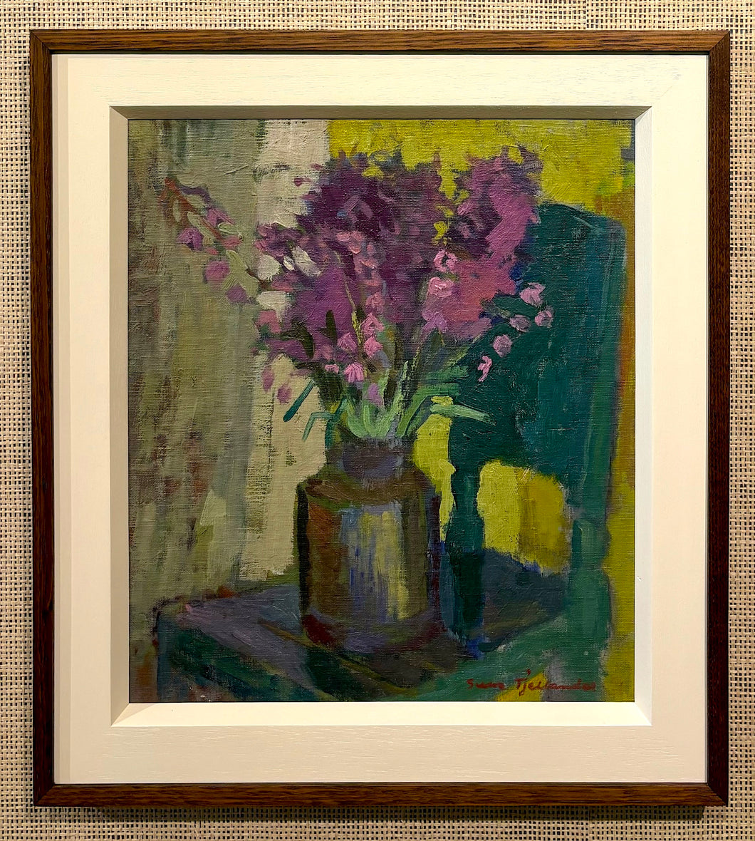 'Still Life - Vase of Flowers on Chair' by Sune Tjellander