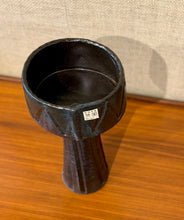 Load image into Gallery viewer, Tall modernist Japanese blue/brown Ikebana vessel