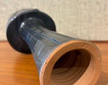 Load image into Gallery viewer, Tall modernist Japanese blue/brown Ikebana vessel