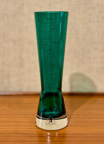 Teal glass vase by Tamara Aladin for Riihimäen Lasi Oy, Finland