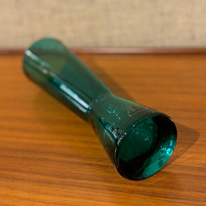 Teal glass vase by Tamara Aladin for Riihimäen Lasi Oy, Finland