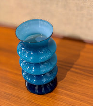 Load image into Gallery viewer, Teal blue glass vase by Bo Borgström for Åseda Glasbruk