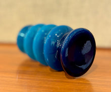 Load image into Gallery viewer, Teal blue glass vase by Bo Borgström for Åseda Glasbruk