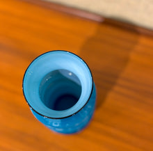 Load image into Gallery viewer, Teal blue glass vase by Bo Borgström for Åseda Glasbruk