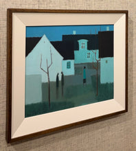 Load image into Gallery viewer, 'Three Figures in Blue Townscape' by Fabian Lundqvist