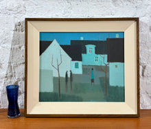 Load image into Gallery viewer, 'Three Figures in Blue Townscape' by Fabian Lundqvist