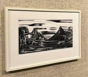 'Abstract Mountains and Lake Landscape' by Tore Hultcrantz