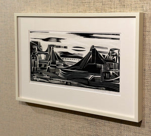 'Abstract Mountains and Lake Landscape' by Tore Hultcrantz