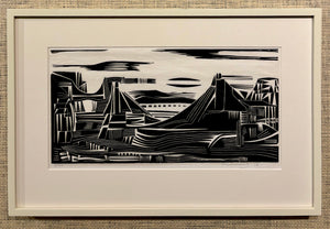 'Abstract Mountains and Lake Landscape' by Tore Hultcrantz