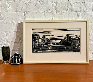 'Abstract Mountains and Lake Landscape' by Tore Hultcrantz