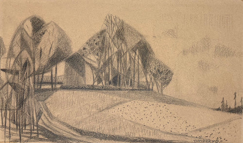 'Landscape with Building and Trees' by Tore Wideryd