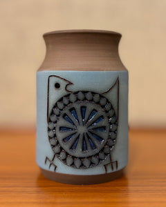 Vase with bird motif by Tomas Anagrius for Alingsås Keramik