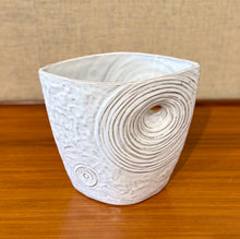 Load image into Gallery viewer, Modernist Japanese Ikebana vessel with offset circular opening