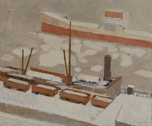 Load image into Gallery viewer, &#39;Harbour Scene with Ship and Railway&#39; by Wilhelm Törnqvist