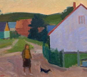 'Woman Walking Her Dog' by Arwid Karlson