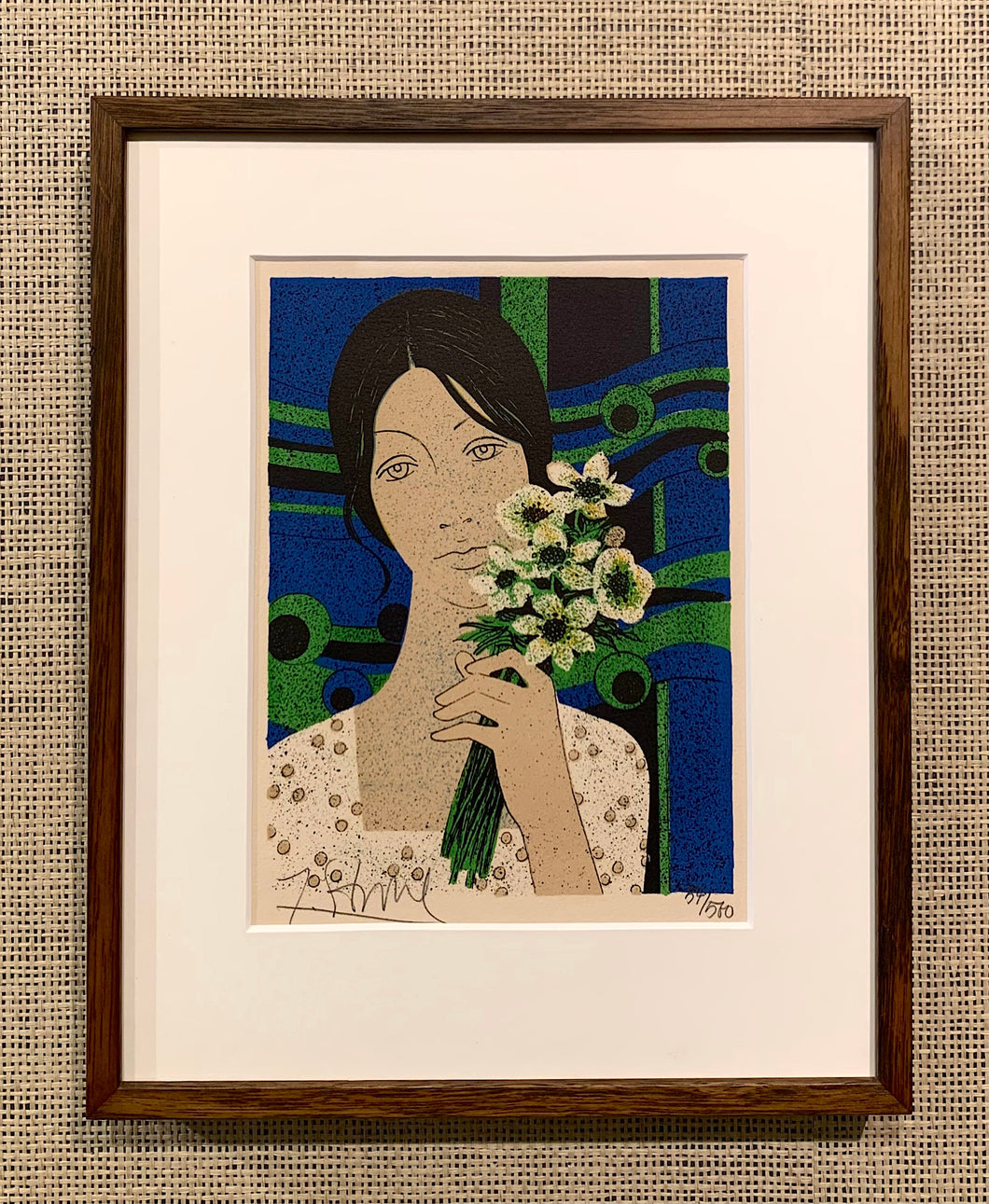 'Woman with Flowers' by Yves Ganne