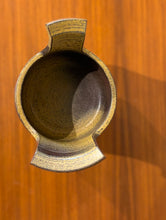 Load image into Gallery viewer, Japanese brown suiban pedestal Ikebana vessel