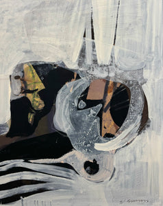 'Abstract Composition in Grey, White, Black, Brown and Orange' by Gunnar Johnsson