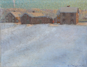 'Winter Landscape with Houses' by Arvid Skoggård - ON SALE