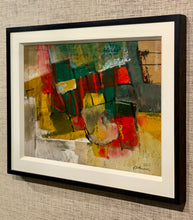 Load image into Gallery viewer, &#39;Abstract Composition in Green, Red and Mustard&#39; by Gunnar Johnsson