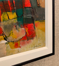 Load image into Gallery viewer, &#39;Abstract Composition in Green, Red and Mustard&#39; by Gunnar Johnsson