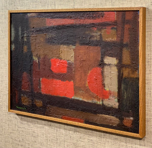 'Abstract in Red and Brown' by Ingvar Walterström
