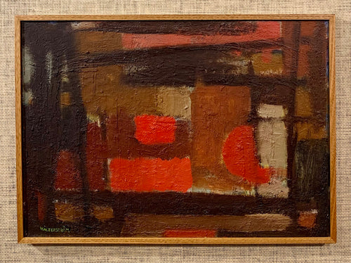 'Abstract in Red and Brown' by Ingvar Walterström