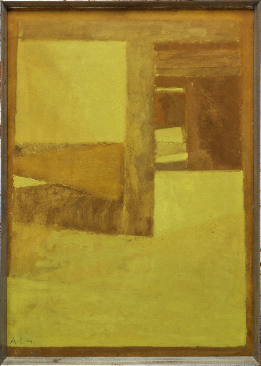 'Abstract Composition in Yellow and Brown' by Arne L. Hansen