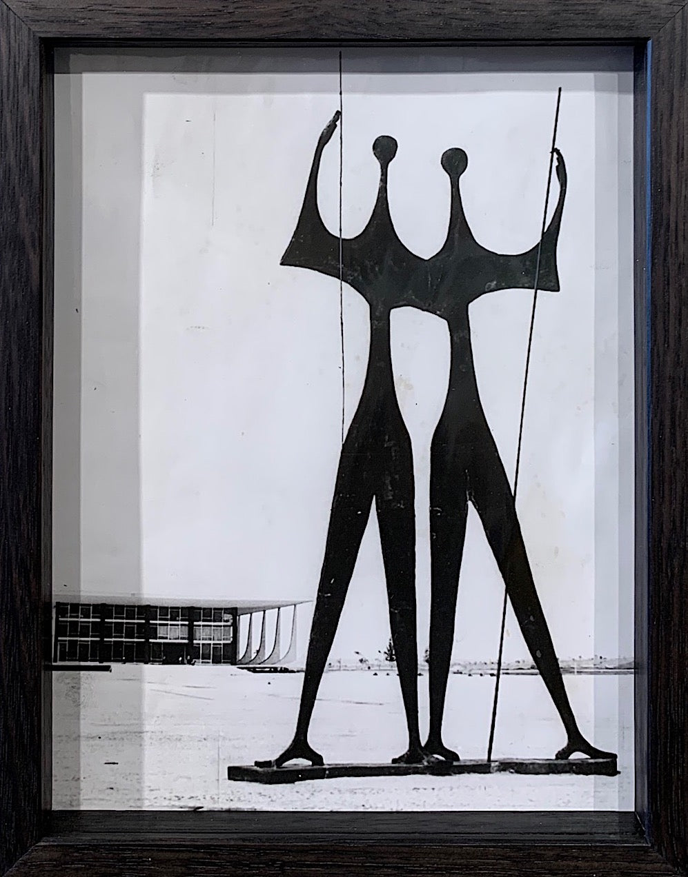 'Os Candangos bronze sculpture,  Brasilia by Bruno Giorgi' - original vintage press photograph