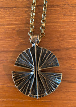 Load image into Gallery viewer, Bronze abstract lily pad pendant by Unn Tangerud