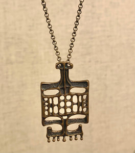 Bronze pendant necklace by Unn Tangerud
