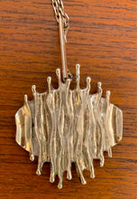 Load image into Gallery viewer, Brutalist Scandinavian pendant in sterling silver