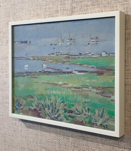 'Coastal Landscape with Boats' by Edvin Ollers