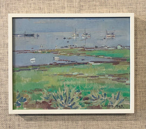 'Coastal Landscape with Boats' by Edvin Ollers