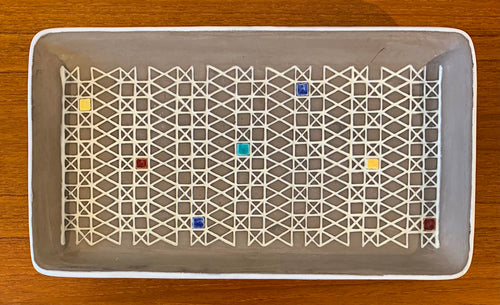 Corso - large ceramic tray by Ingrid Atterberg for Upsala-Ekeby