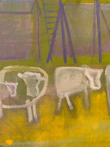 'Vallflicka med kor' (Girl in Pasture with Cows) by Eve Eriksson