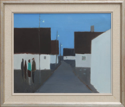 'Village Scene With Four Figures' by Fabian Lundqvist