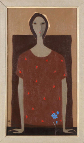 'Woman With Blue Flowers' by Fabian Lundqvist