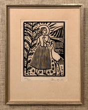 Load image into Gallery viewer, &#39;Flicka med Stork&#39; (Girl with Stork) by Bror Hjorth