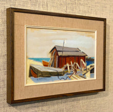 Load image into Gallery viewer, &#39;Fishing Shack and Boats&#39; by Jürgen von Konow