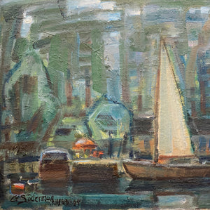 'Boats at the Pier' by Gunnar Söderman