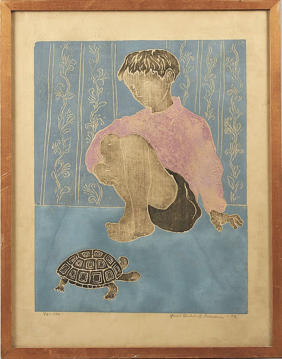 'Boy With Turtle' by Hans Gerhard Sørensen