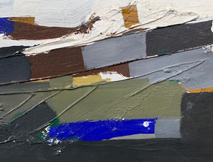 'Abstract in Blue, Green, Grey and Brown' by Hans Osswald