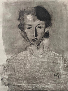 'Girl in Blue and Brown, 1944' (Flick i blatt och brunt, 1944) by Helene Schjerfbeck