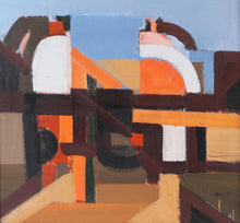 Load image into Gallery viewer, &#39;Abstract in Orange, Brown and Blue&#39; by Ivar Morsing